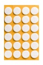 Samolepiace plstené podložky pod okrúhly nábytok – BIELE 22mm