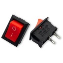 KCD1 101 Mini kolískový vypínač 6A 250V červený ON OFF vypínač vypínač