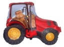 Červený traktorový farmársky fóliový balón 30 cm