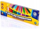 Štvorcová plastelína, 18 farieb. Astra
