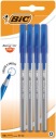Modré guľôčkové pero BIC Round Stic Exact, 4 kusy