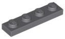 LEGO 3710 TANIER 1x4 tmavosivá NOVINKA (1g)