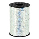 Stuha na balóny strieborná holografická stuha na darčeky 5mm rolka 225m