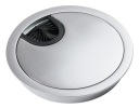 Okrúhla káblová priechodka, priemer 80 mm, matný chróm - KD-80 AMIX