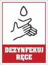 Nálepka DEZINFEKCIA RUKY 15x20cm obchod, pekáreň