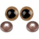 Bezpečný DIY EYES veľký HNEDÝ 26 mm MASKOT