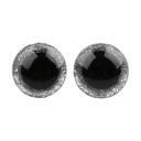GLITTER SILVER MASCOT EYES 12 mm