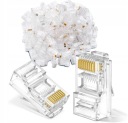 100 x RJ45 INTERNETOVÁ ZÁSTRČKA 8P8C ZLAT