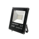 LED reflektor SMD 20W 1400lm 6500K čierny LIGHTEC