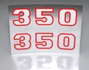 Bočné nálepky CZ 350 472 12V chróm - pár