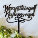 Všetko najlepšie k narodeninám Nápis Topper na PLEXI torte