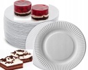 Papierové taniere jednorázové dezertné taniere 18cm 100ks narodeninová torta