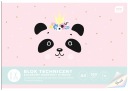 Technický blok A4, farebné PASTELOVÉ listy, 160G