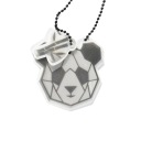 Reflexný prívesok Soft Silver Geometric Panda AGR
