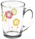 LUMINARC SKLENENÝ hrnček FUN FLOWER NA KÁVOVÝ ČAJ 320ML FLOWERS SK