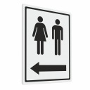 Samolepka WC šípka 15x20