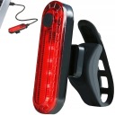 LED svetlo na bicykel 50lm zadné, zadná USB sedlovka
