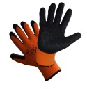 Zateplené pracovné rukavice, veľkosť 10 - XL, oranžové