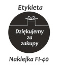 ĎAKUJEME ZA NÁKUP nálepka štítok ROUND 1000