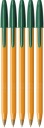 BIC ORANŽOVÝ ORIGINÁL JEMNÝ GUĽOVÝ BOD 0,7 mm ZELENÝ x 5