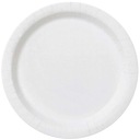 Papierové taniere, biele, veľkosť 23 cm, 8 ks (bez plastu)
