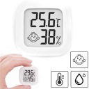 Biely mini LCD izbový teplomer s vlhkomerom