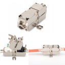 Adaptér barel konektora cat.6a RJ45 STP FTP obrazovka