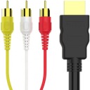 ADAPTÉROVÝ KÁBEL, HDMI KÁBEL NA 3x RCA CINCH AUDIO