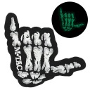 NÁŠIVKA NA VELCRO NÁPIS SHAKA VŠETKO OK SKELET M-TAC VÝŠIVKA FLORESCENT