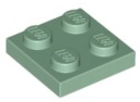 LEGO TANIER 2X2 PIESKOVÁ ZELENÁ Č. 3022 PRE 2 KS