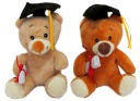 Maskot Teddy Bear School Graduate 2 farby - 15cm