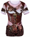 Tričko s potlačou Steampunk Lady Kostým Maškarné šaty Carnival M