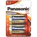 Alkalické batérie Panasonic Pro Power D LR20 1,5V blister 2 ks.