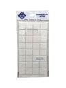 Plstené podložky na biele stoličky 2,5 x 2,5 cm - 32 ks.