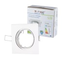 V-TAC GU10 Očko štvorcové pohyblivé biele VT-779-WH-SQ