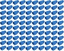 Gumový kryt na zástrčku RJ45, 100 kusov, modrý