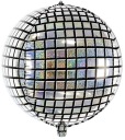 Fóliový balónik Holografická disco guľa 80-ty DISCO karneval 40cm