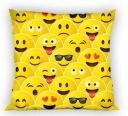 Obliečka na vankúšik Jasiek 40x40 bavlna s emotikonmi