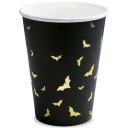 HRNČKY čierne so zlatými BATKY na HALLOWEEN Sv. Ondreja 220ml 6 ks