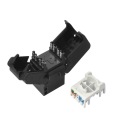 RJ45 čierne 180-stupňové koncovky, SXKJ-5E-UTP-BK-SA
