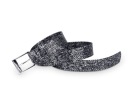 Klasický dámsky opasok, strieborné šupiny, 3 cm