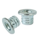 10x zásuvka M5 x 6,5 mm s golierom, tepaná nábytková vložka na drevené nožičky