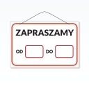 Laminovaný nápis A5 VITAJTE OD - DO