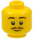 LEGO 3626cpb3075 figúrky HEAD HEAD fúzy NOVINKA (1g)