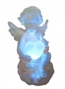 LED sviečka, anjel so srdiečkom, figúrka, vložka do sviečky