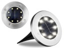 LED zemné solárne záhradné svietidlo IP44 Kotúčové solárne svietidlá