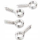 Háčiky Skrutky s okom strieborné 8x4mm 50 ks