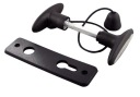 Kľučka KASTEL na brány a garážové brány, čierna