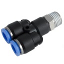 PNEUMATICKÝ ZÁSUVNÝ KONEKTOR Y-TEE AUTO 12 mm 3/8