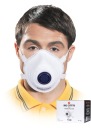 REIS Protiprachová polomaska ​​s ventilom FFP3, biela
